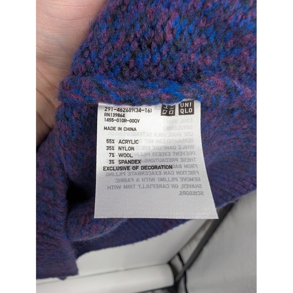 J.W. Anderson x Uniqlo Knit Jumper sweater‎ dress blue purple sz L - Picture 4 of 6